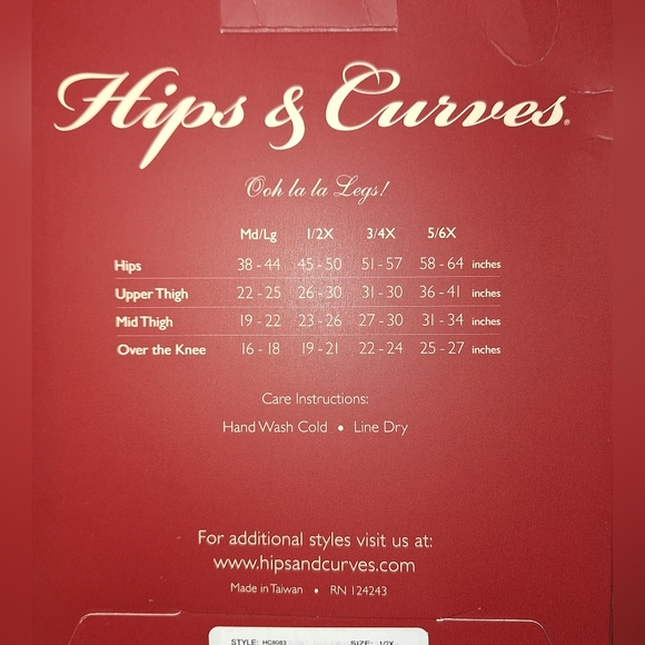 Hips and Curves Vntg Style Stockings 2 pair 1X/2X 1 black 1 white - Picture 2 of 4